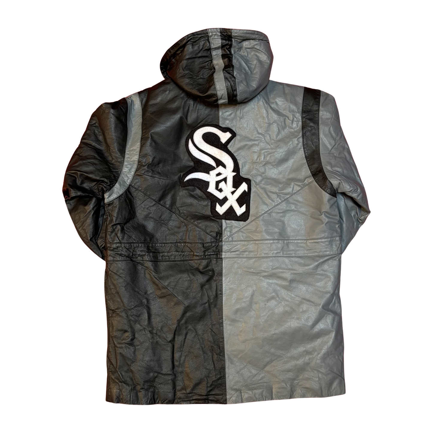 Vintage Chicago White Sox Two-Tone Leather Jacket - Sz M