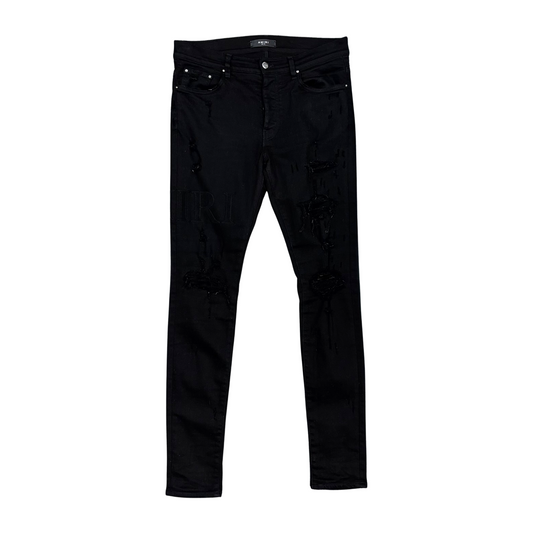Used Amiri Jeans Black Serif - Sz 33