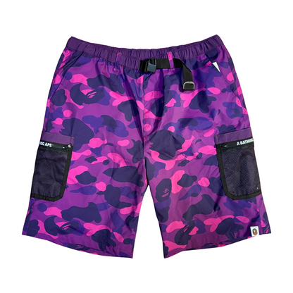 Bape Camo Mesh Shorts - Purple