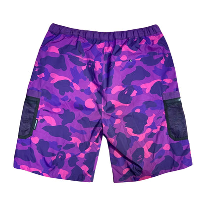 Bape Camo Mesh Shorts - Purple