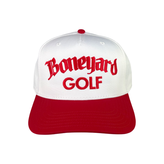 Boneyard Golf Hat - White/Red