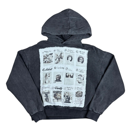 Saint Vanity Quilt Hoodie Gray