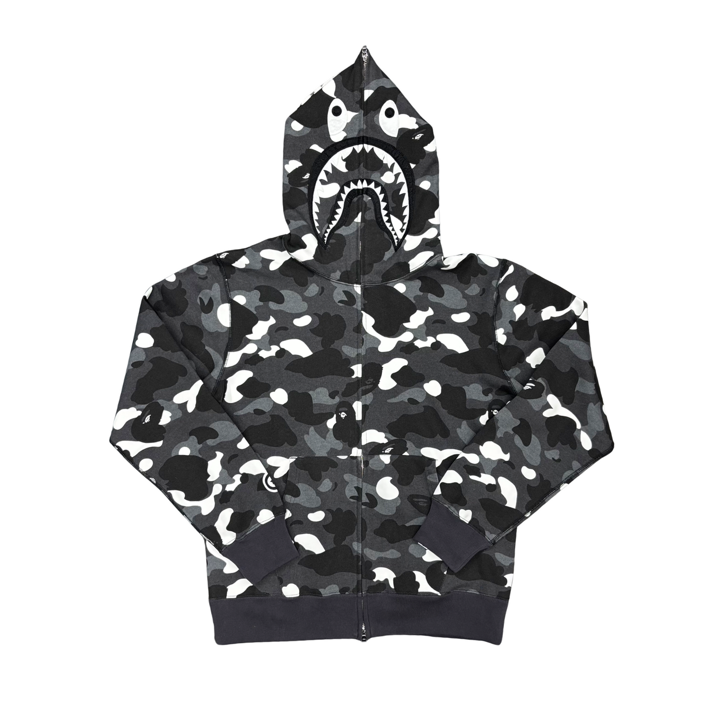 Bape Camo Shark Hoodie - Sz L