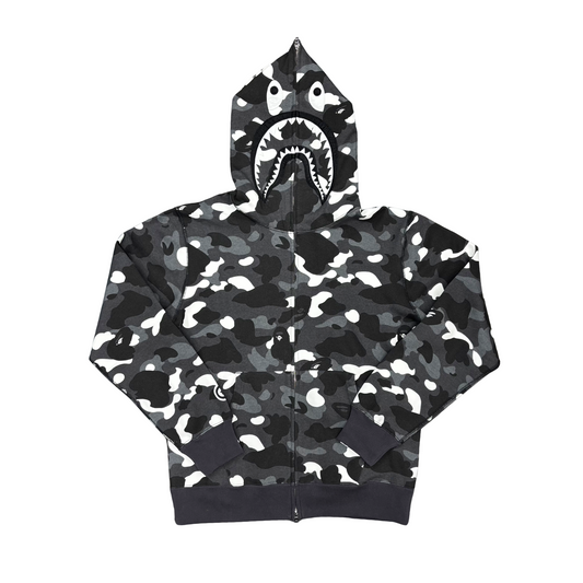 Bape Camo Shark Hoodie - Sz L