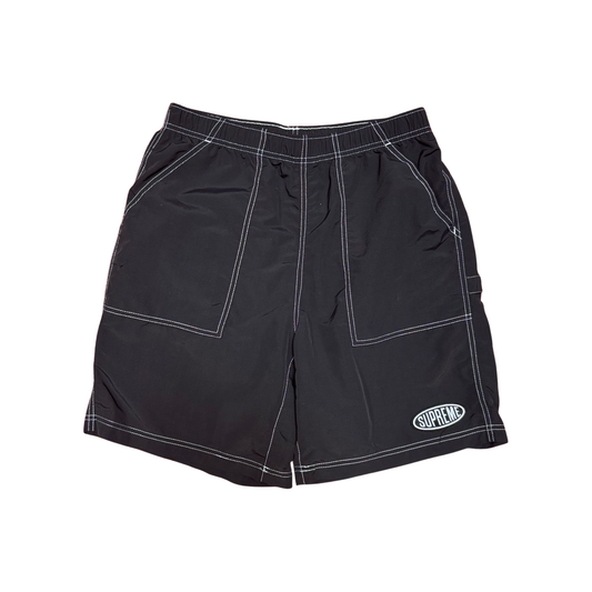 Supreme Black Stitched Shorts - Sz S