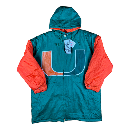 Vintage Miami Hurricanes Sideline Jacket - Sz L