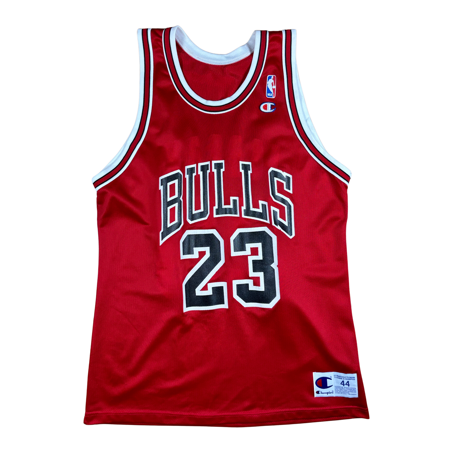 Vintage Chicago Bulls #23 Jordan Champion Jersey Red - Sz 44