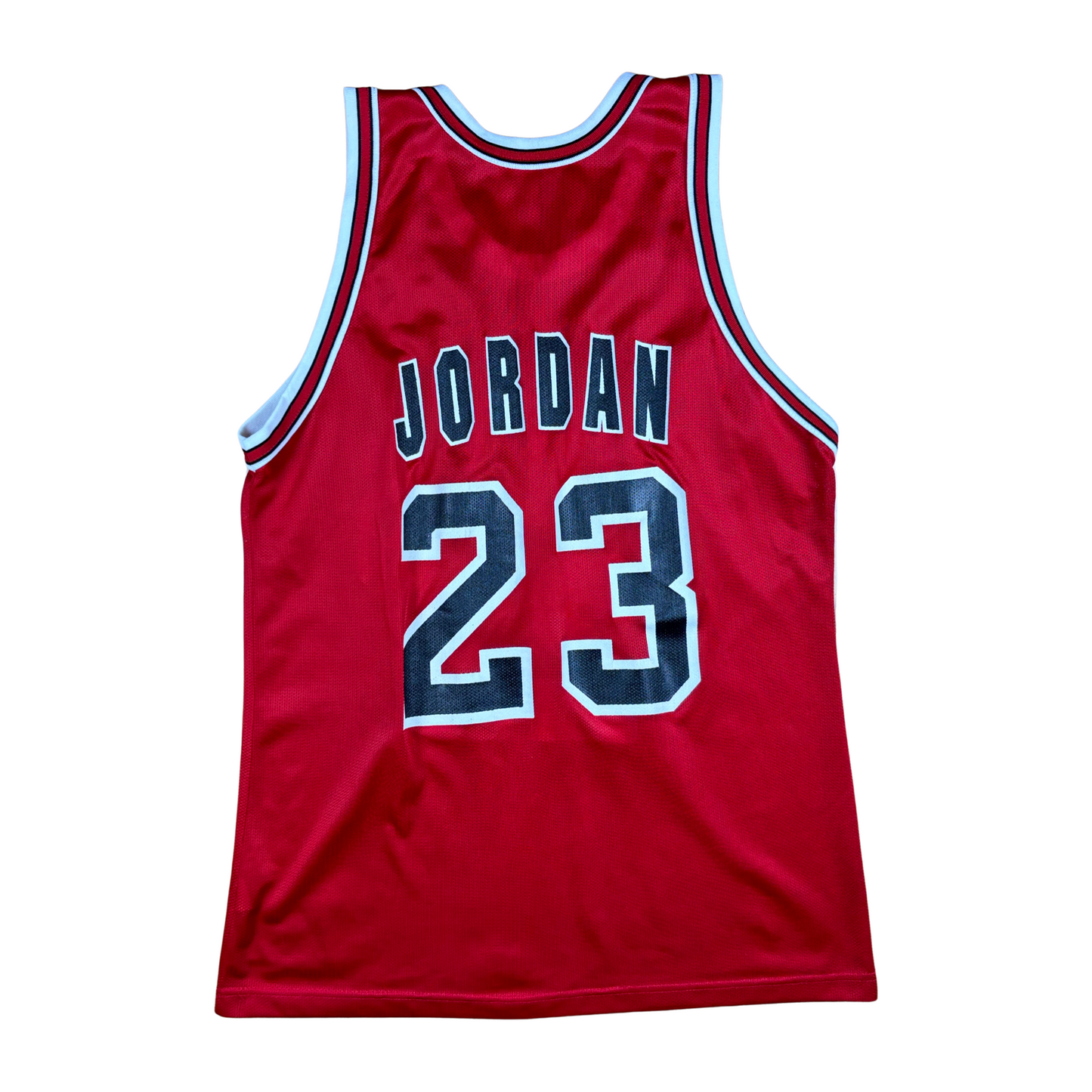 Vintage Chicago Bulls #23 Jordan Champion Jersey Red - Sz 44