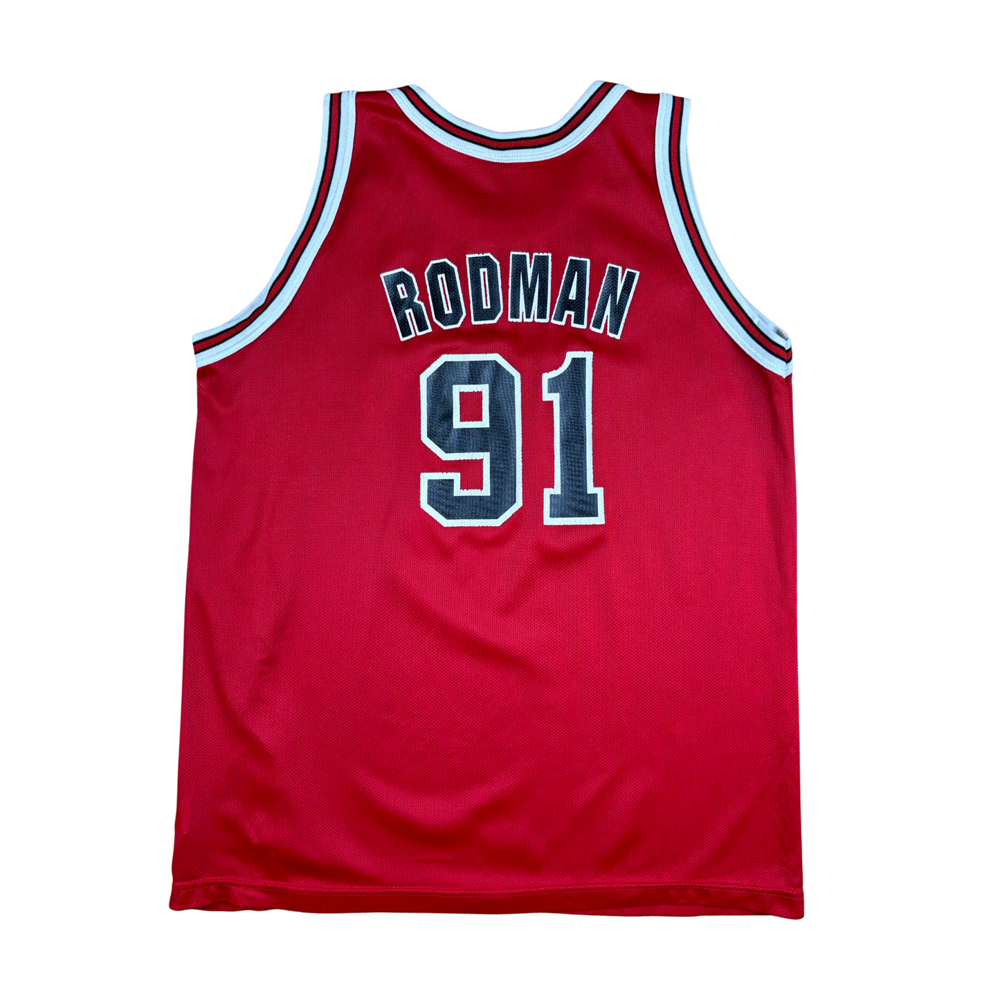 Vintage Chicago Bulls #91 Rodman Champion Jersey - Sz Youth XL