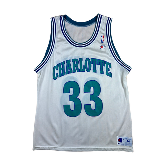 Vintage Charlotte Hornets #33 Mourning Champion Jersey - Sz 44