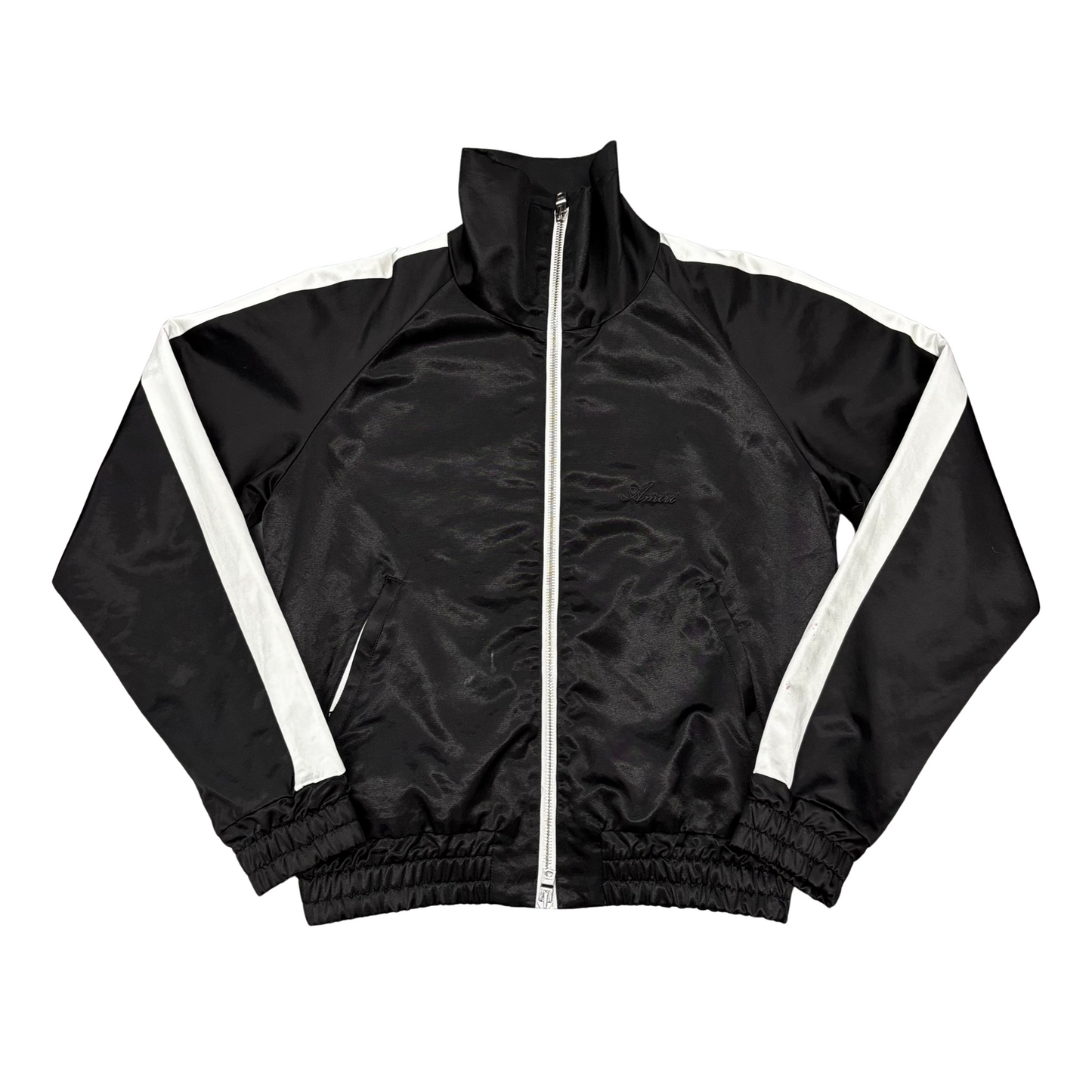 Used Amiri Satin Zip Up Track Jacket - Sz M