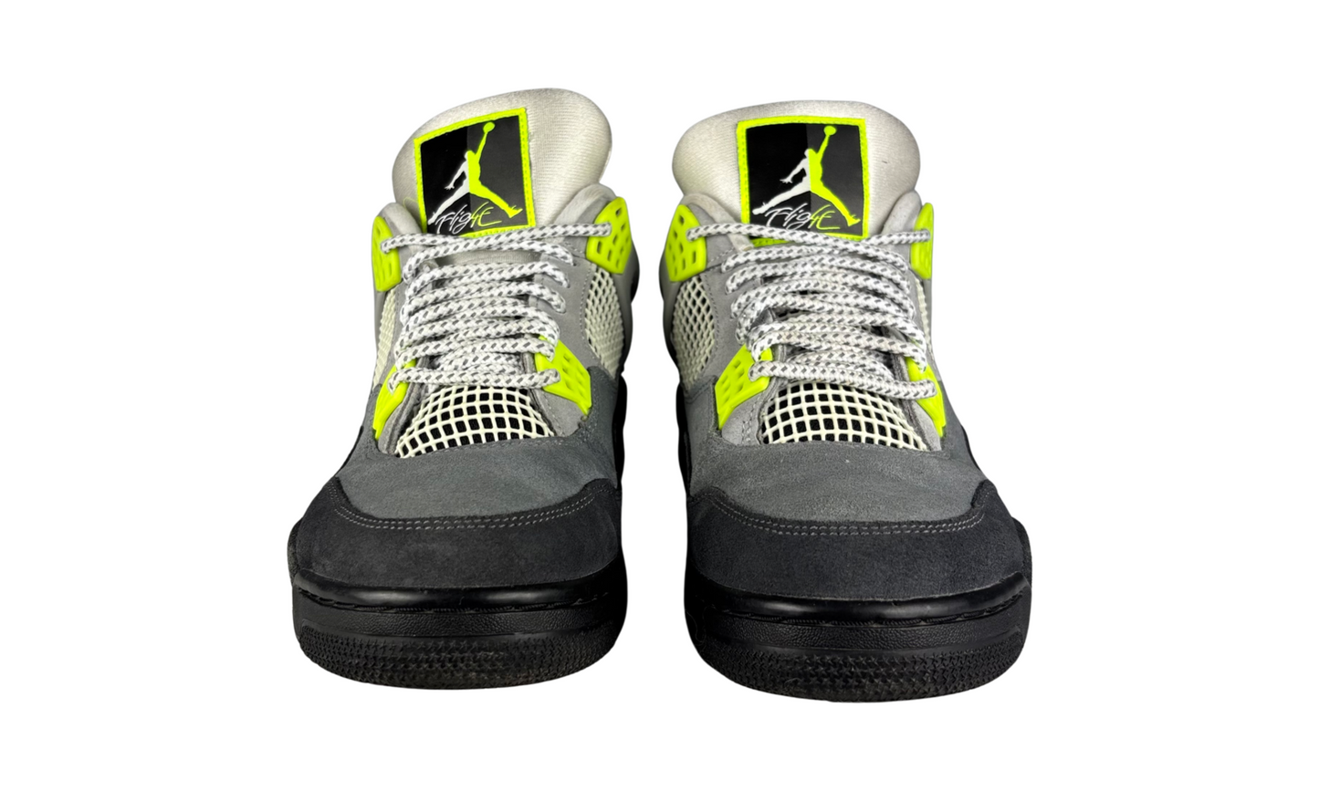 Used Jordan 4 Neon - Sz 9.5