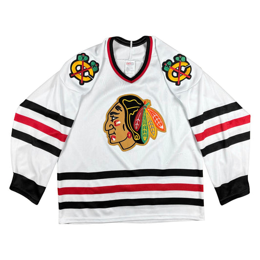 Vintage Chicago Blackhawks Jersey CCM White - Sz M