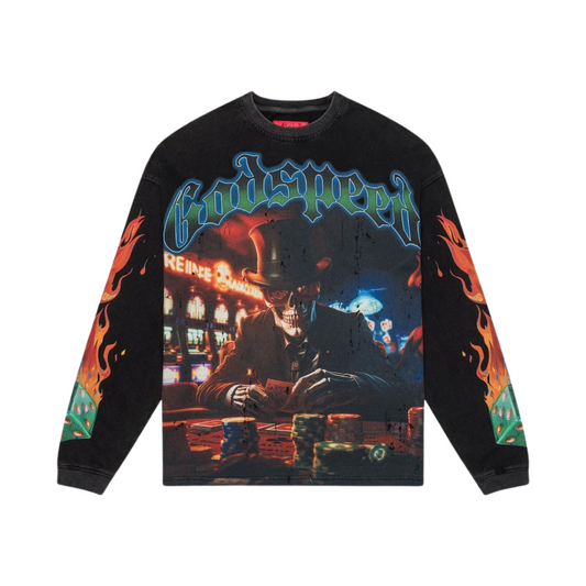 Godspeed Lifes A Gameble  Long Sleeve Tee