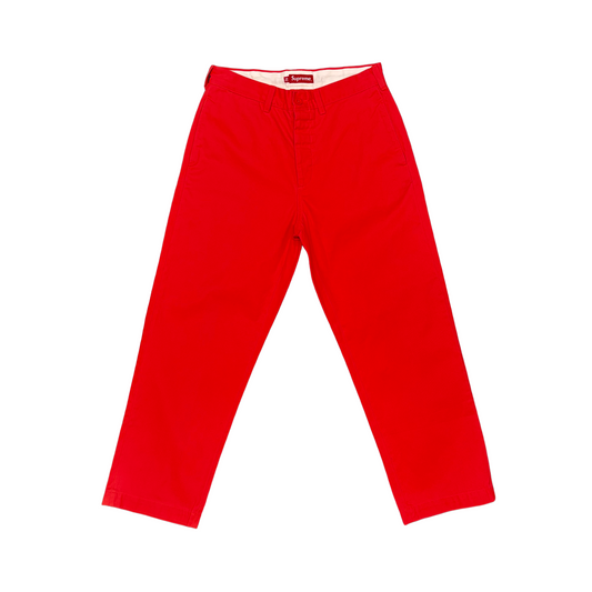 Used Supreme Chino Pant Neon Red - Sz 30