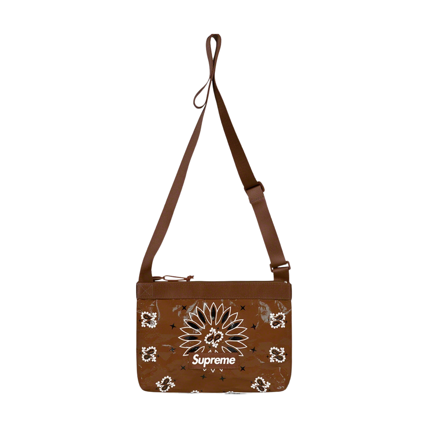 Supreme Bandana Tarp Side Bag Brown