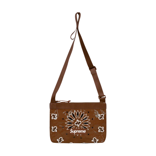 Supreme Bandana Tarp Side Bag Brown