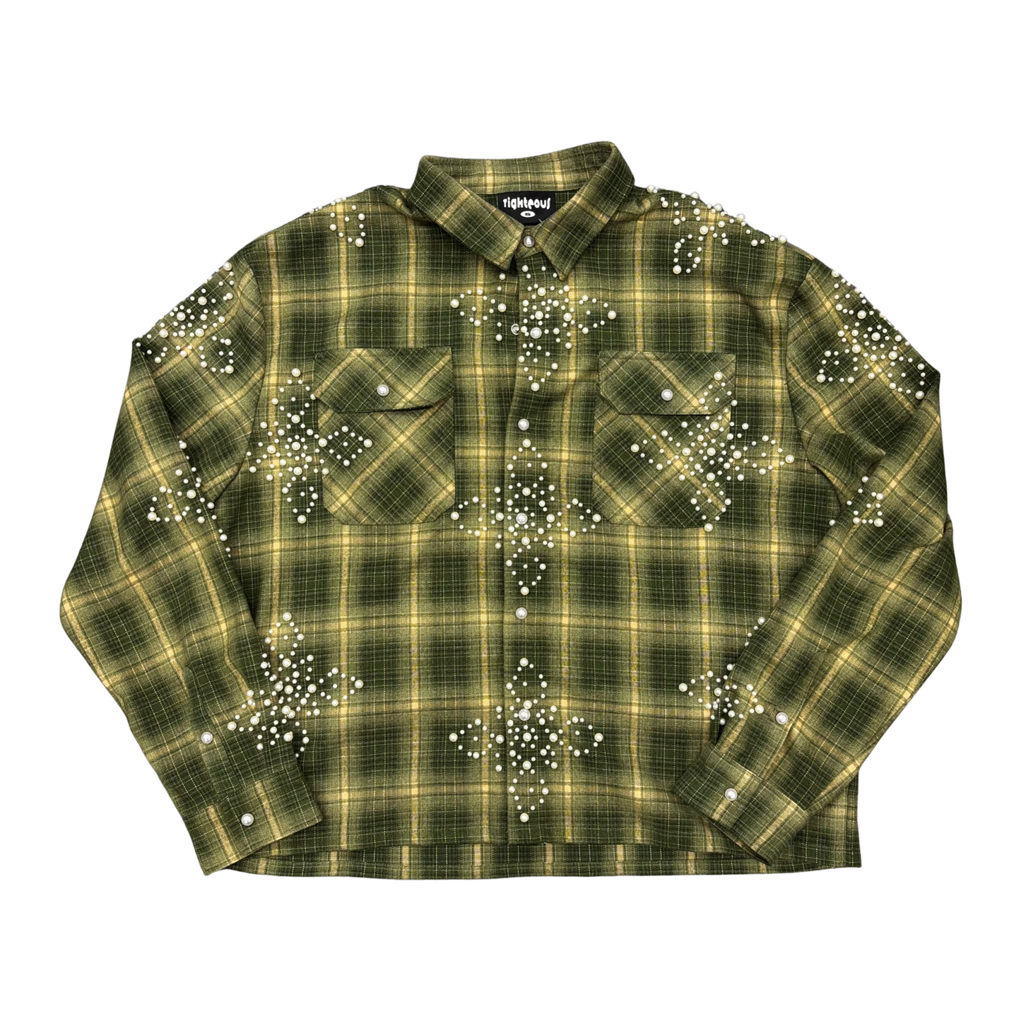 Used Righteous Pearl Logo Flannel - Sz S