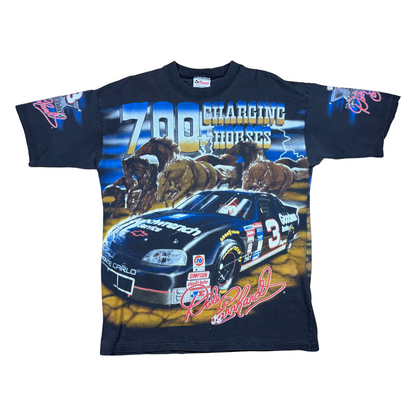 Used Vintage All Over Racecar T- Sz L