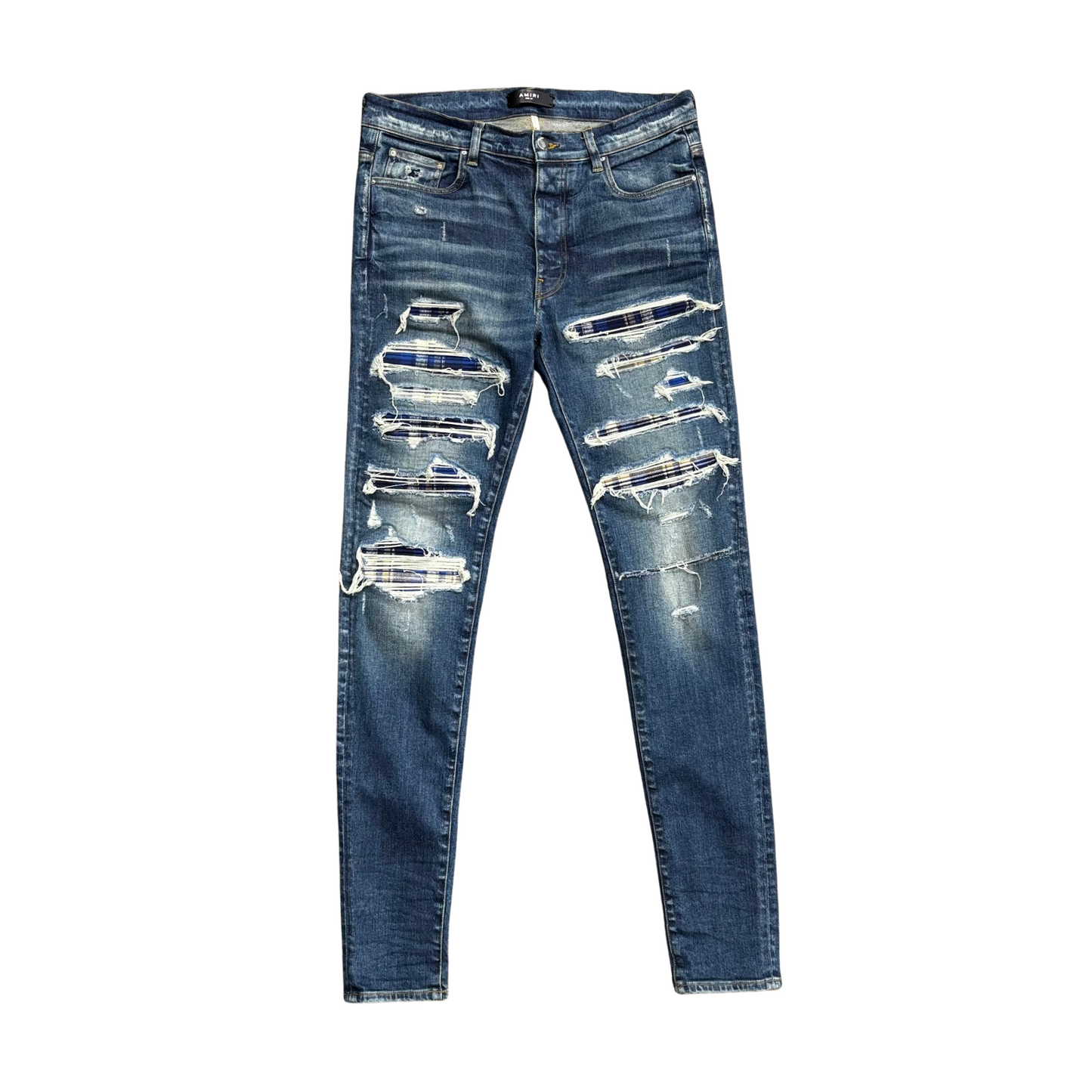 Used Amiri Plaid Thrasher Skinny Jean - Sz 34