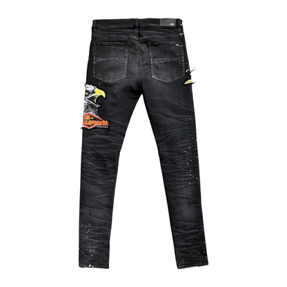 Used Amiri Black MA Cement Thrasher Jeans - Sz 34