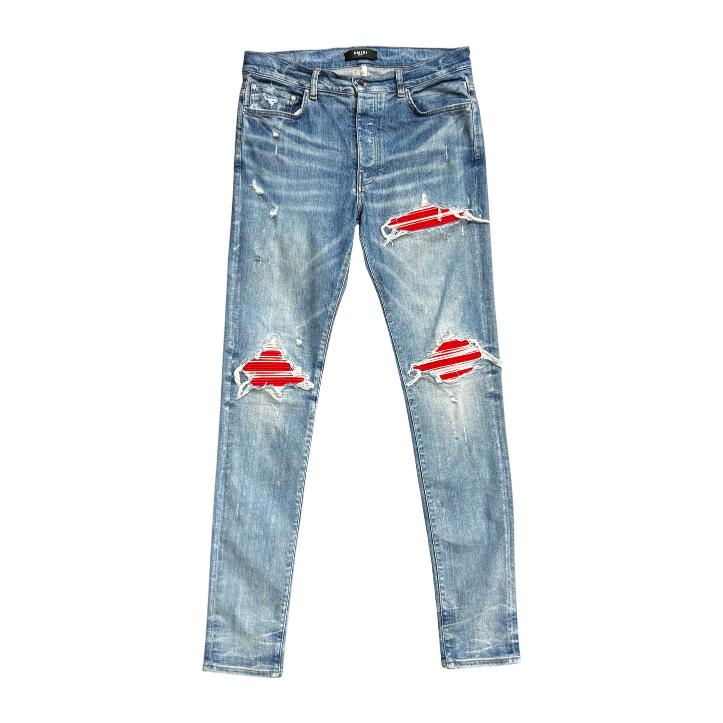 Used Amiri MX1 Red Patch Jeans - Sz 34