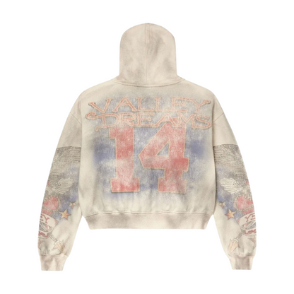 Vale Forever Nostalgia Zip Up Hoodie - Cream