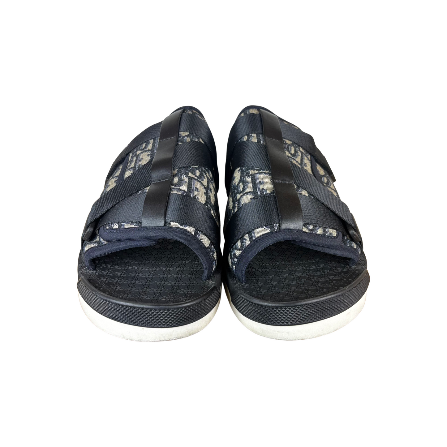 Used Christian Dior Sandals Oblique Jacquard Canvas - Sz 46