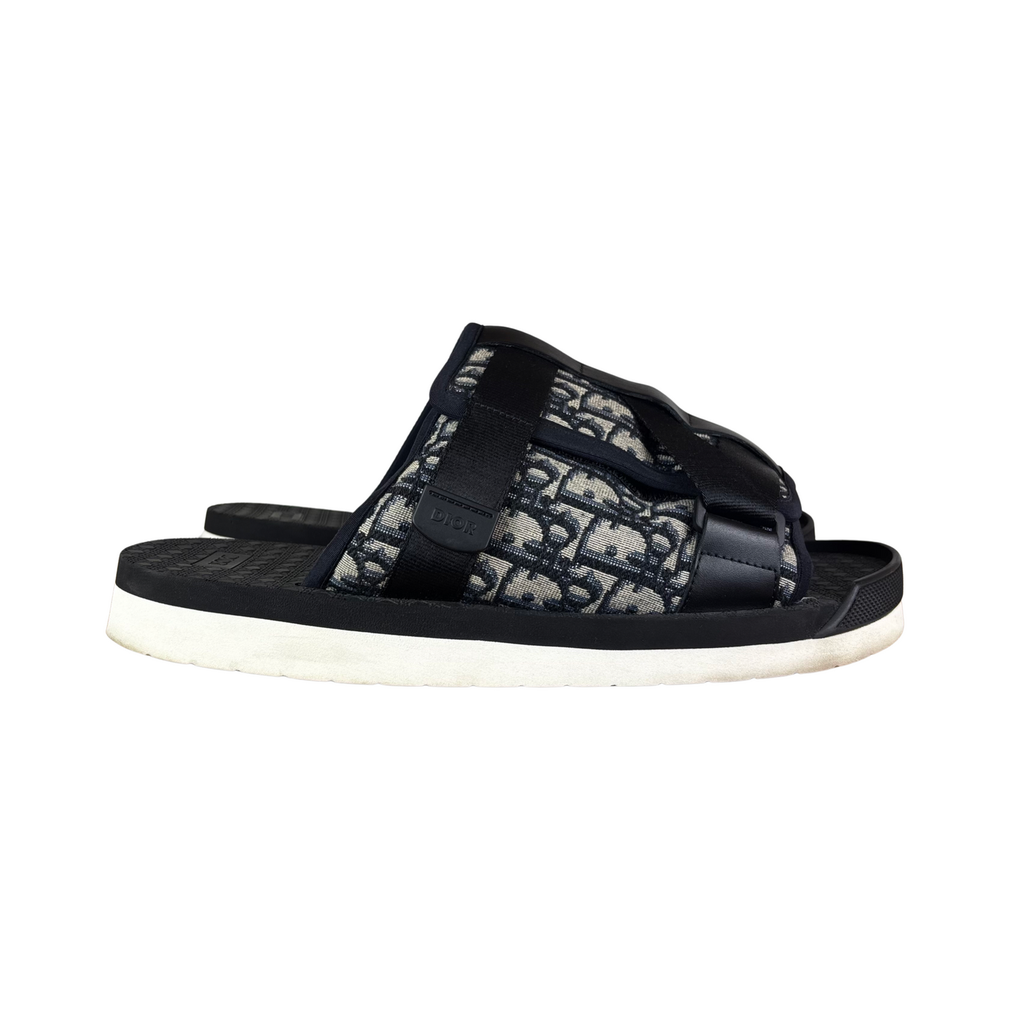 Used Christian Dior Sandals Oblique Jacquard Canvas - Sz 46
