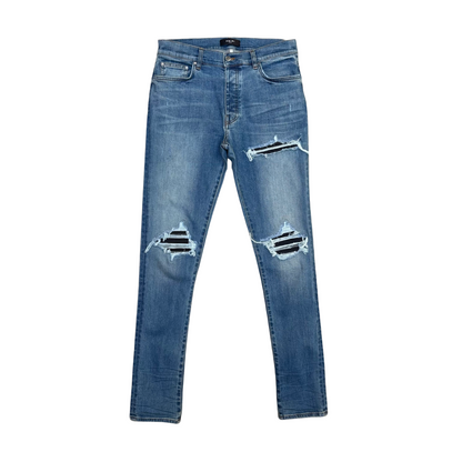 Amiri MX1 Black Patch Denim Jeans - Sz 33