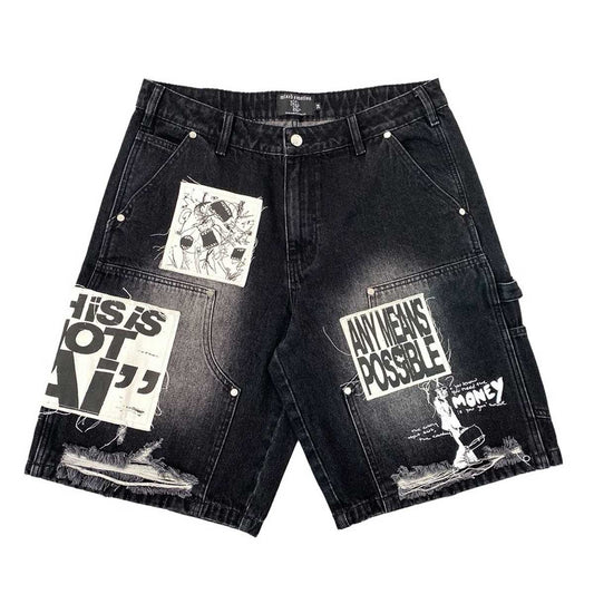 Mixed Emotions AI Denim Shorts