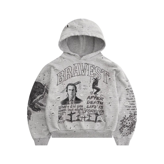 Bravest Studios Grey Sketch Hoodie