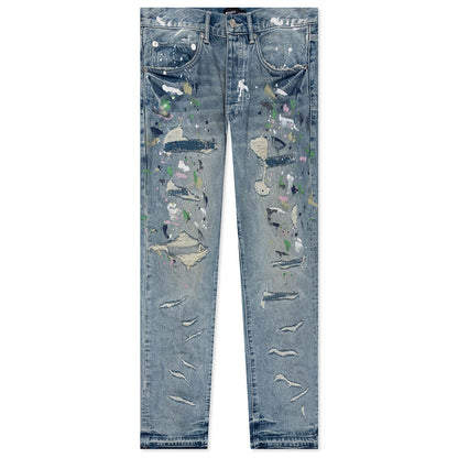 Purple Brand Heavy Repairs And Paint Jeans Light Indigo