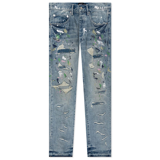 Purple Brand Heavy Repairs And Paint Jeans Light Indigo