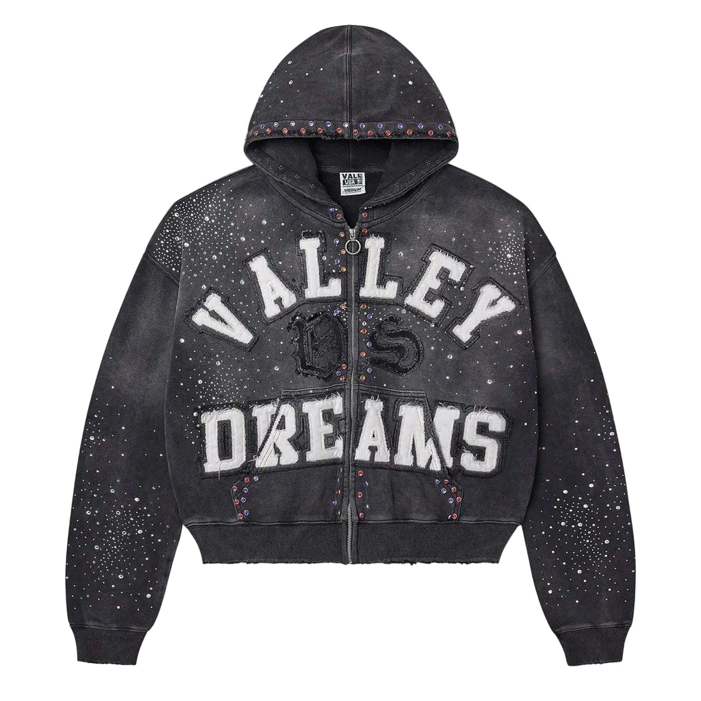 Vale Forever Classic Zip Up Hoodie Black - Sz XXL