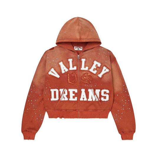 Vale Forever Classico Zip Up Hoodie Orange
