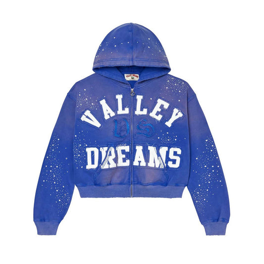 Vale Forever Classico Zip Up Hoodie Sapphire Blue