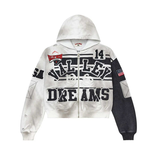 Vale Forever Vale Forever Collage Zip Up Hoodie Oreo