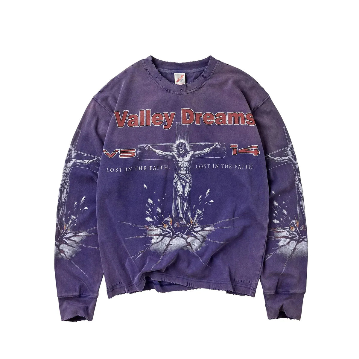 Vale Forever Concrete Cross L/S Tee Purple