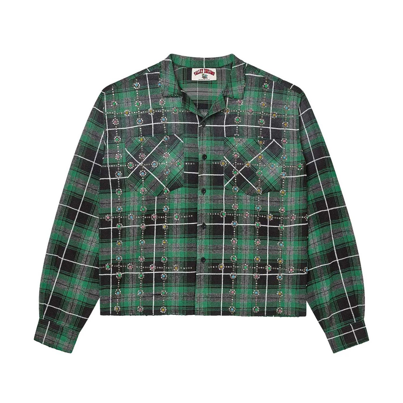 Vale Forever Vale Forever Grinch Gems Flannel Green - Sz XL