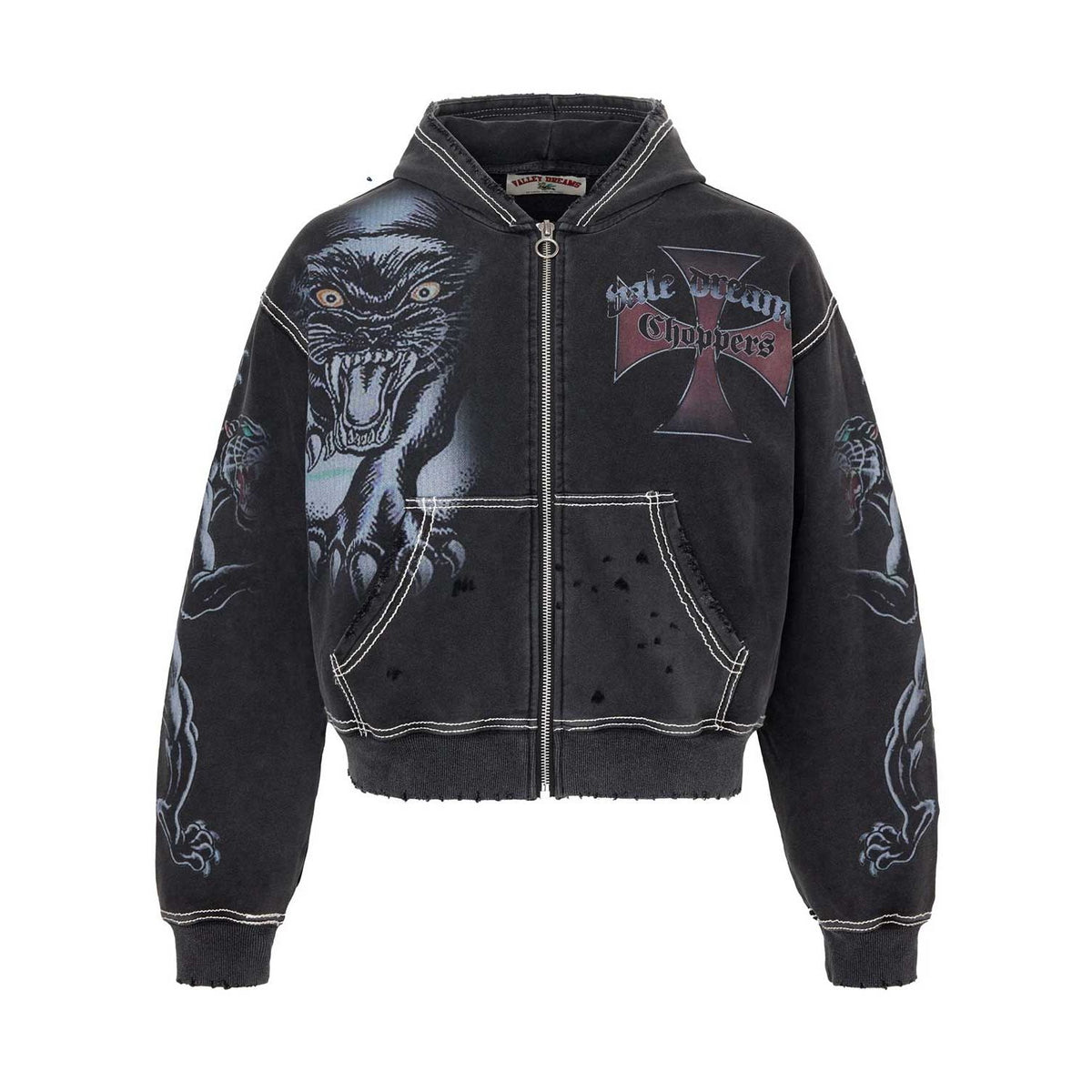 Vale Forever Vale Forever Hardy Boyz Zip Up Hoodie Black - Sz M