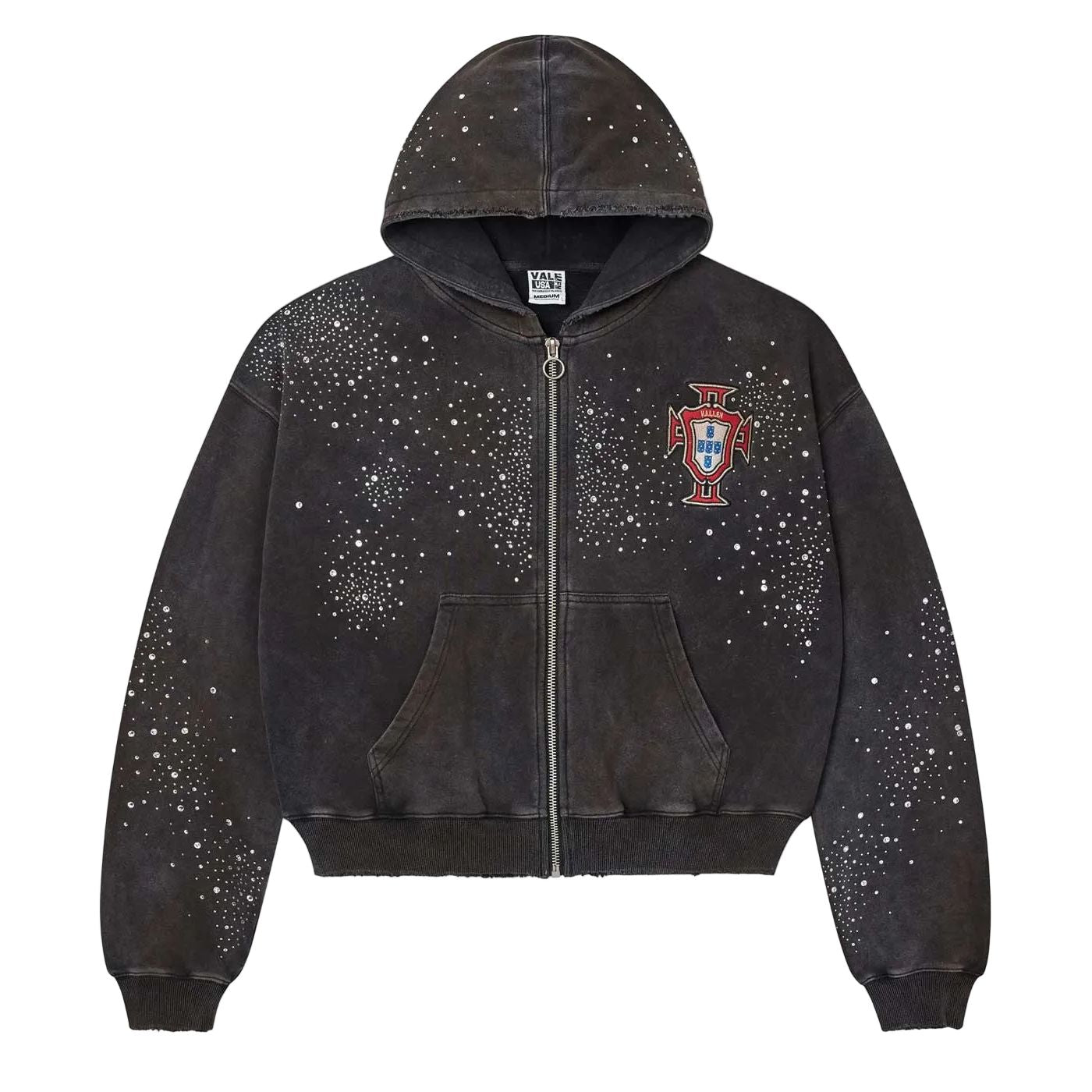 Vale Forever Pluto Clustered Zip Up Hoodie - Black