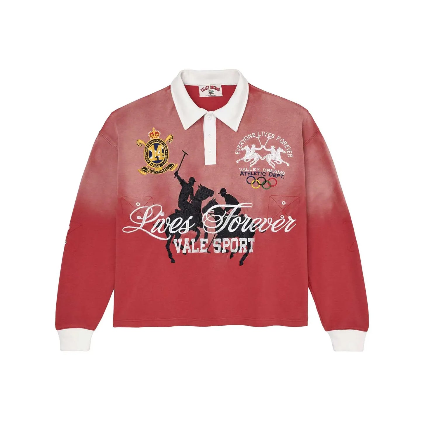 Vale Forever Vale Forever Rockefeller Rugby L/S Red