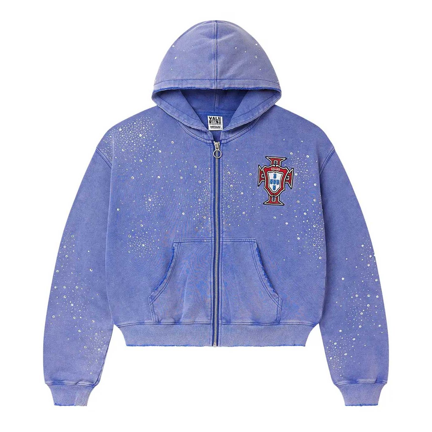 Vale Forever Sun Clustered Zip Up Hoodie - Blue