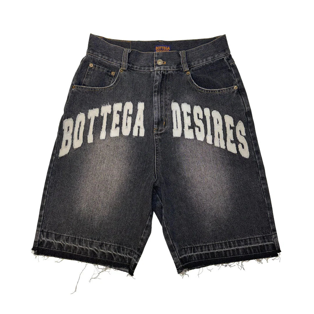 Bottega Desires Denim Shorts- Black