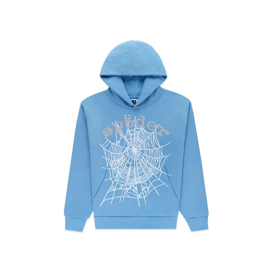 Sp5der Dusty Blue OG Web Hoodie - Sz S