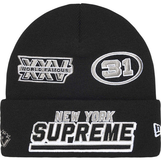 Supreme New Era Football Beanie - Black