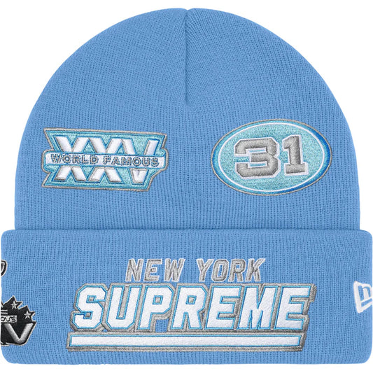 Supreme New Era Football Beanie - Light Blue