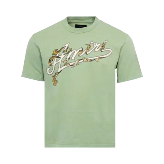 Amiri Filigree Logo Green Shirt