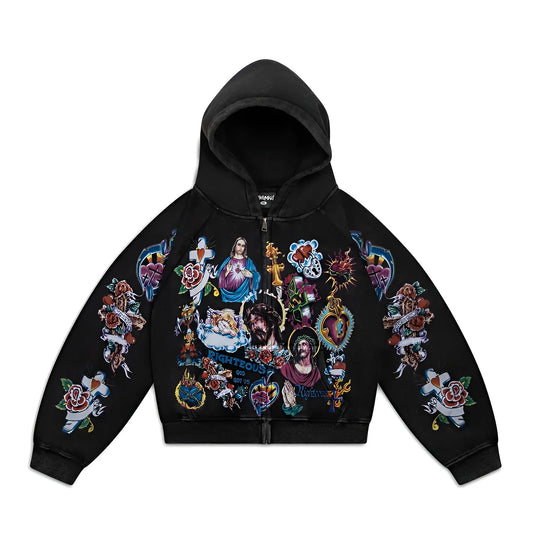 We Are Righteous Risen King Zip Up - Black